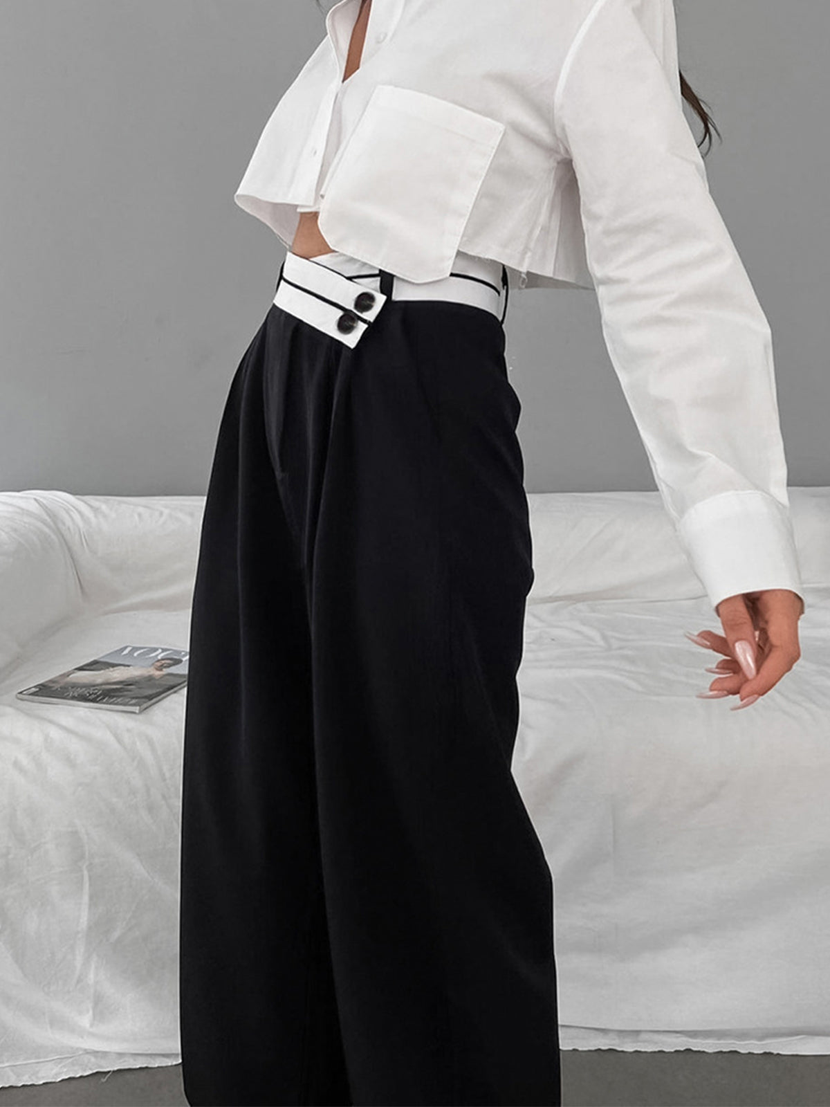Pantalón Palazzo Premium Bicolor