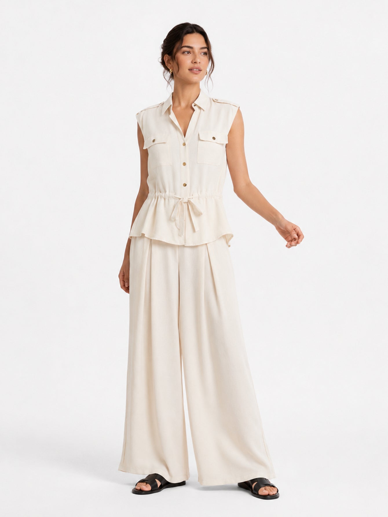 Conjunto Premium de Chaleco y Pantalón Palazzo