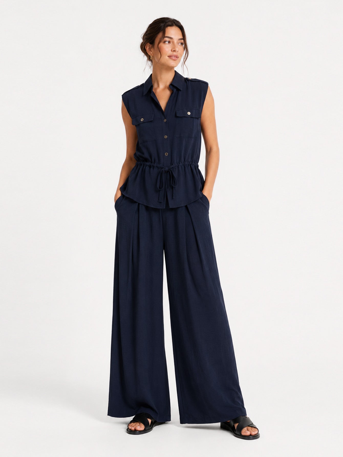 Conjunto Premium de Chaleco y Pantalón Palazzo