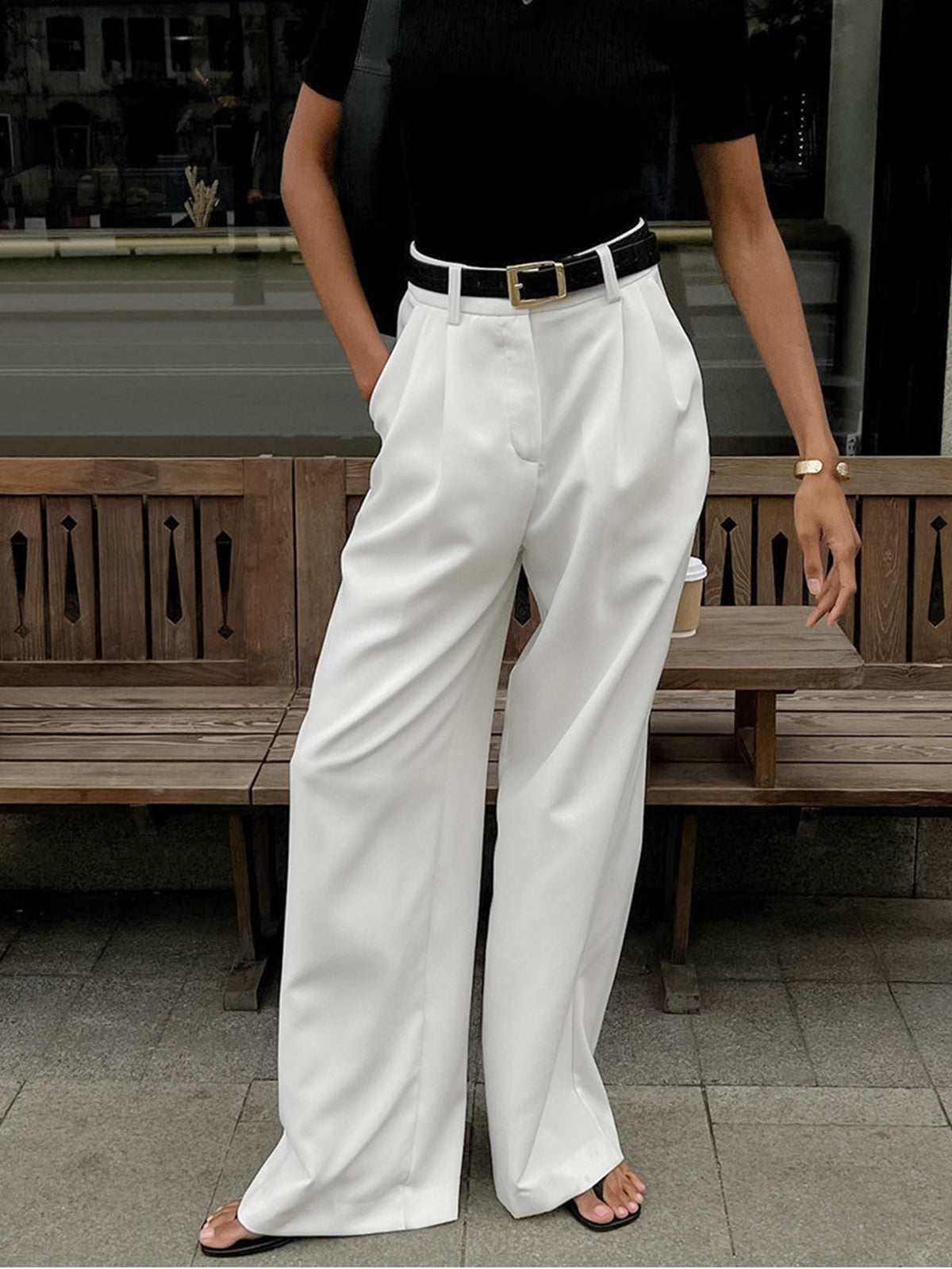 Pantalón palazzo premium