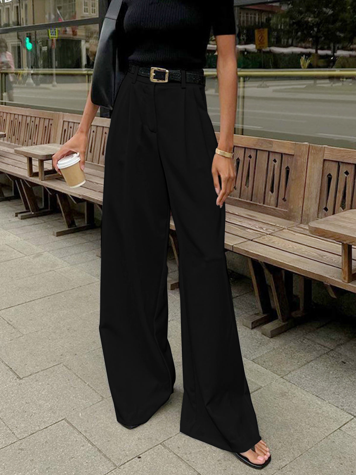 Pantalón palazzo premium