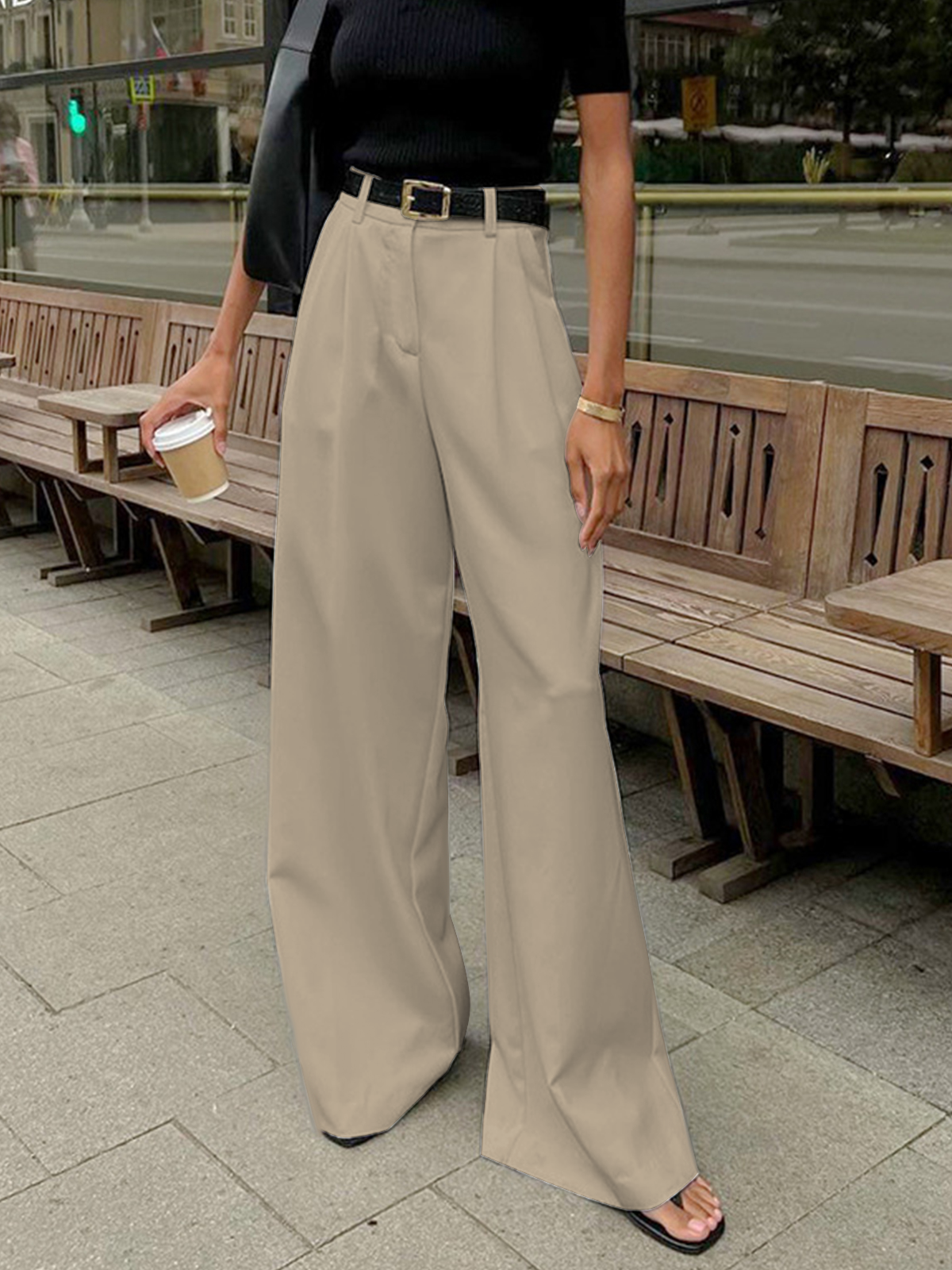Pantalón palazzo premium