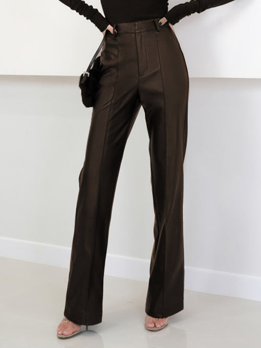 Pantalón de Polipiel de Tiro Alto