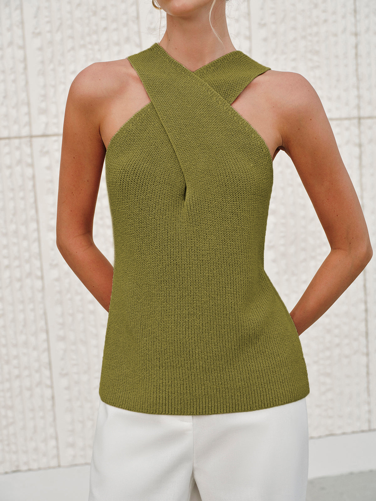Top halter cruzado premium - estilo sofisticado y comodidad superior