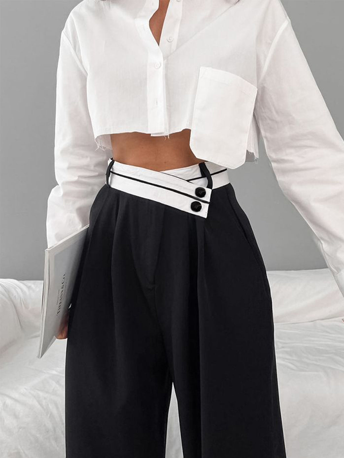 Pantalón Palazzo Premium Bicolor