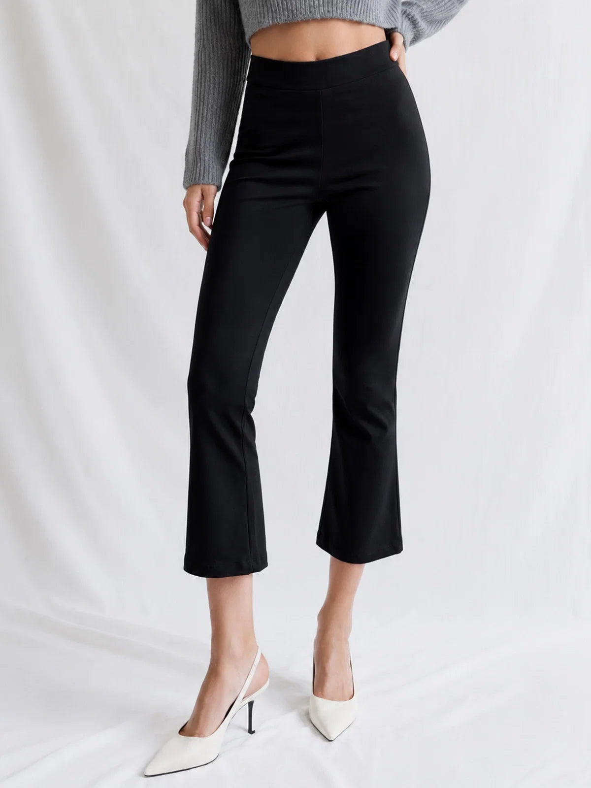 Pantalón Capri Elegante de Talle Medio - Estilo Sofisticado y Cómodo