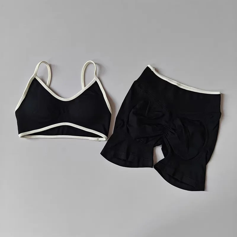 Conjunto Deportivo Premium para Mujer - Top y Short sin costuras