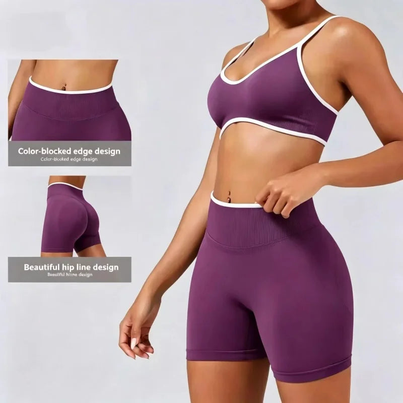 Conjunto Deportivo Premium para Mujer - Top y Short sin costuras
