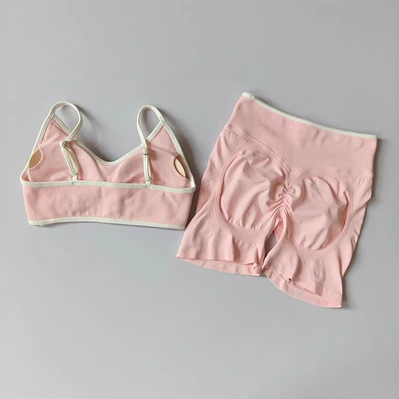 Conjunto Deportivo Premium para Mujer - Top y Short sin costuras
