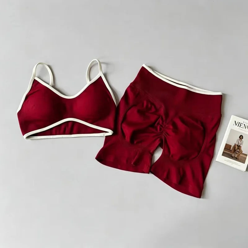 Conjunto Deportivo Premium para Mujer - Top y Short sin costuras