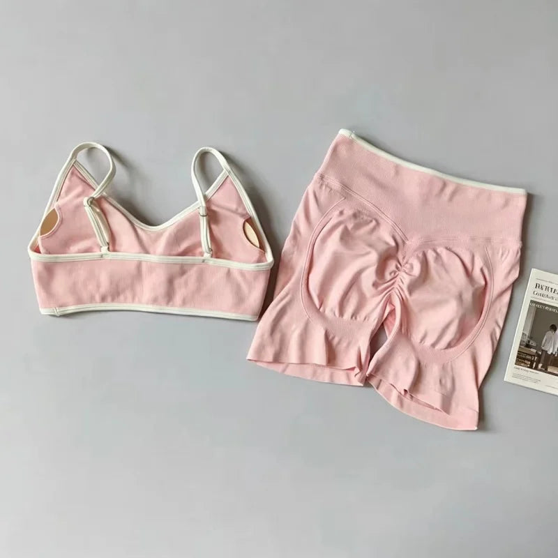 Conjunto Deportivo Premium para Mujer - Top y Short sin costuras
