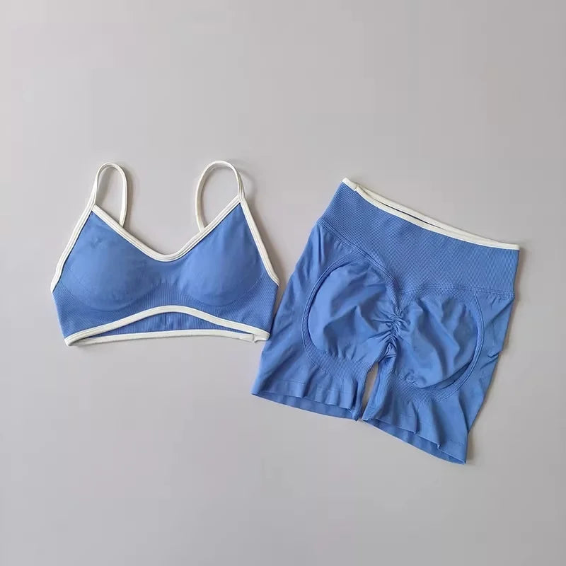Conjunto Deportivo Premium para Mujer - Top y Short sin costuras