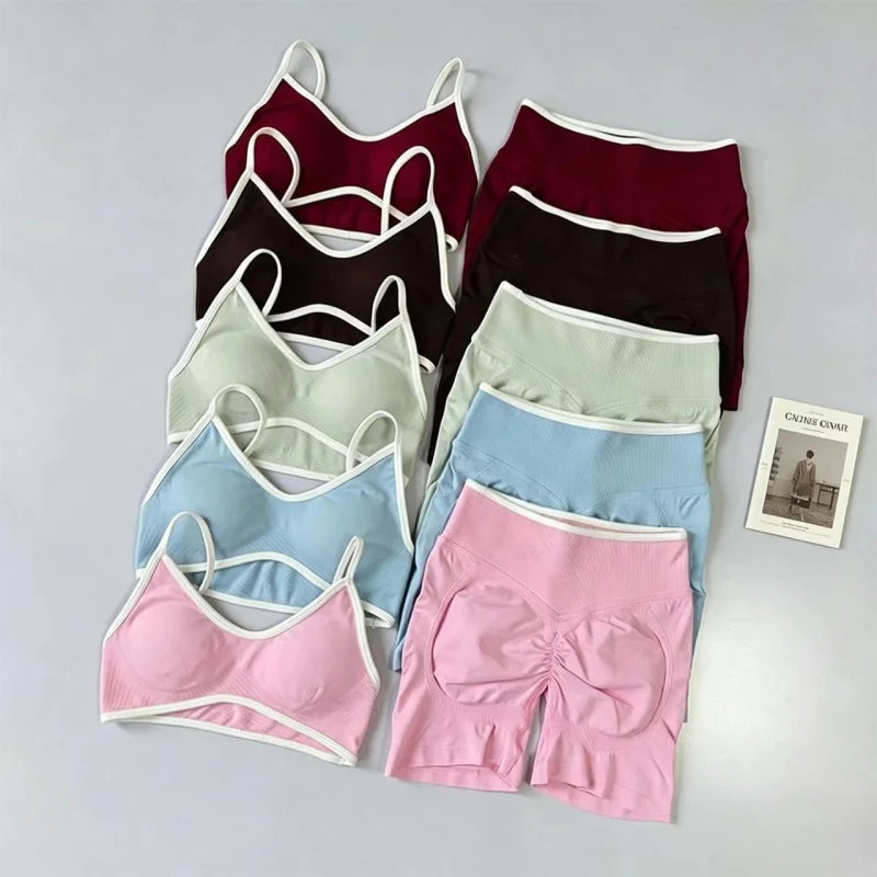 Conjunto Deportivo Premium para Mujer - Top y Short sin costuras