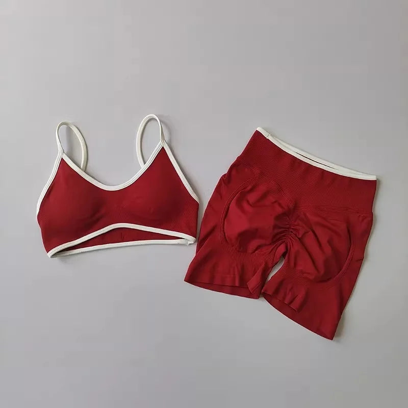 Conjunto Deportivo Premium para Mujer - Top y Short sin costuras