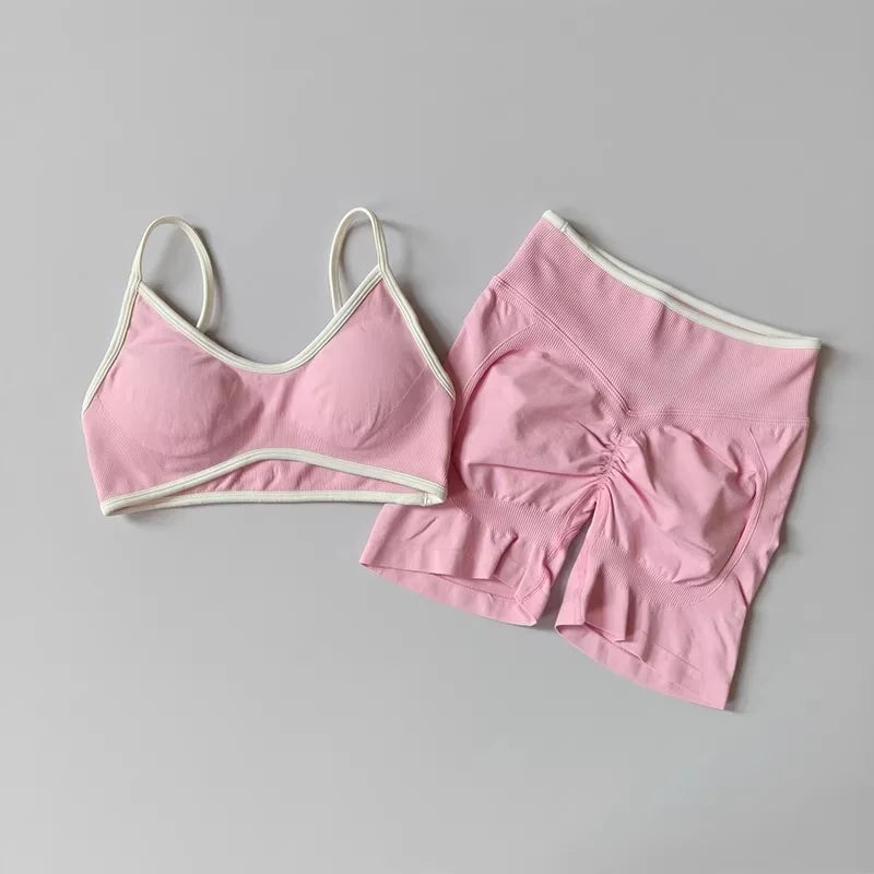 Conjunto Deportivo Premium para Mujer - Top y Short sin costuras