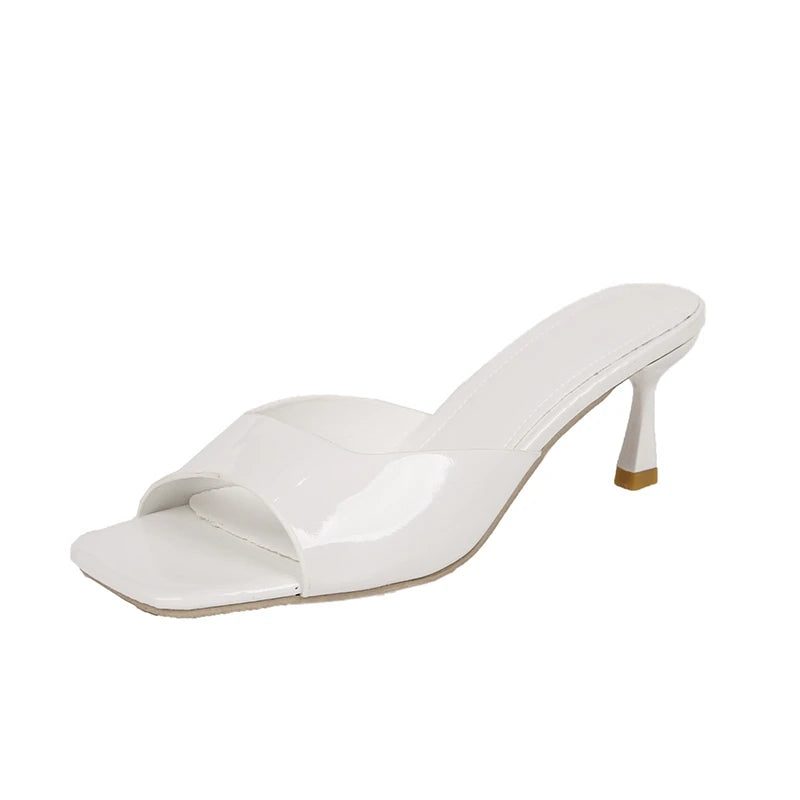 Tacones Elegantes con Punta Abierta - Estilo Sofisticado y Cómodos