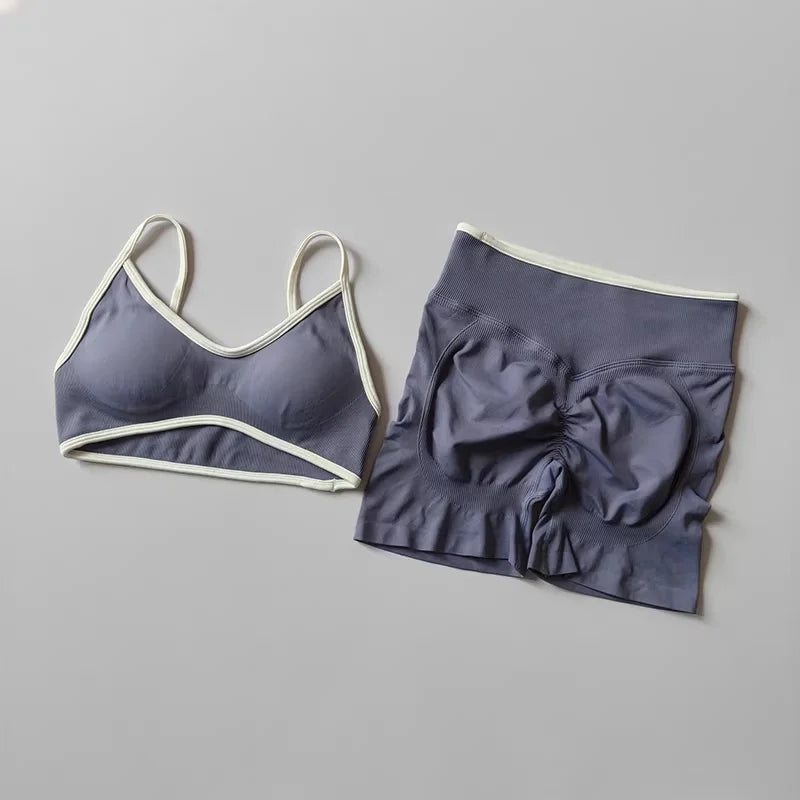Conjunto Deportivo Premium para Mujer - Top y Short sin costuras