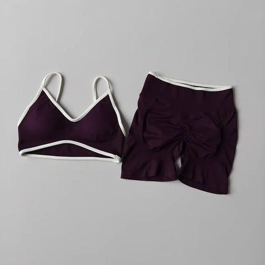 Conjunto Deportivo Premium para Mujer - Top y Short sin costuras