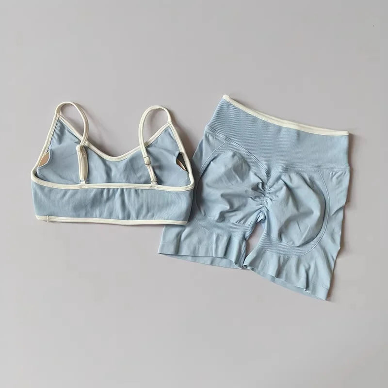 Conjunto Deportivo Premium para Mujer - Top y Short sin costuras