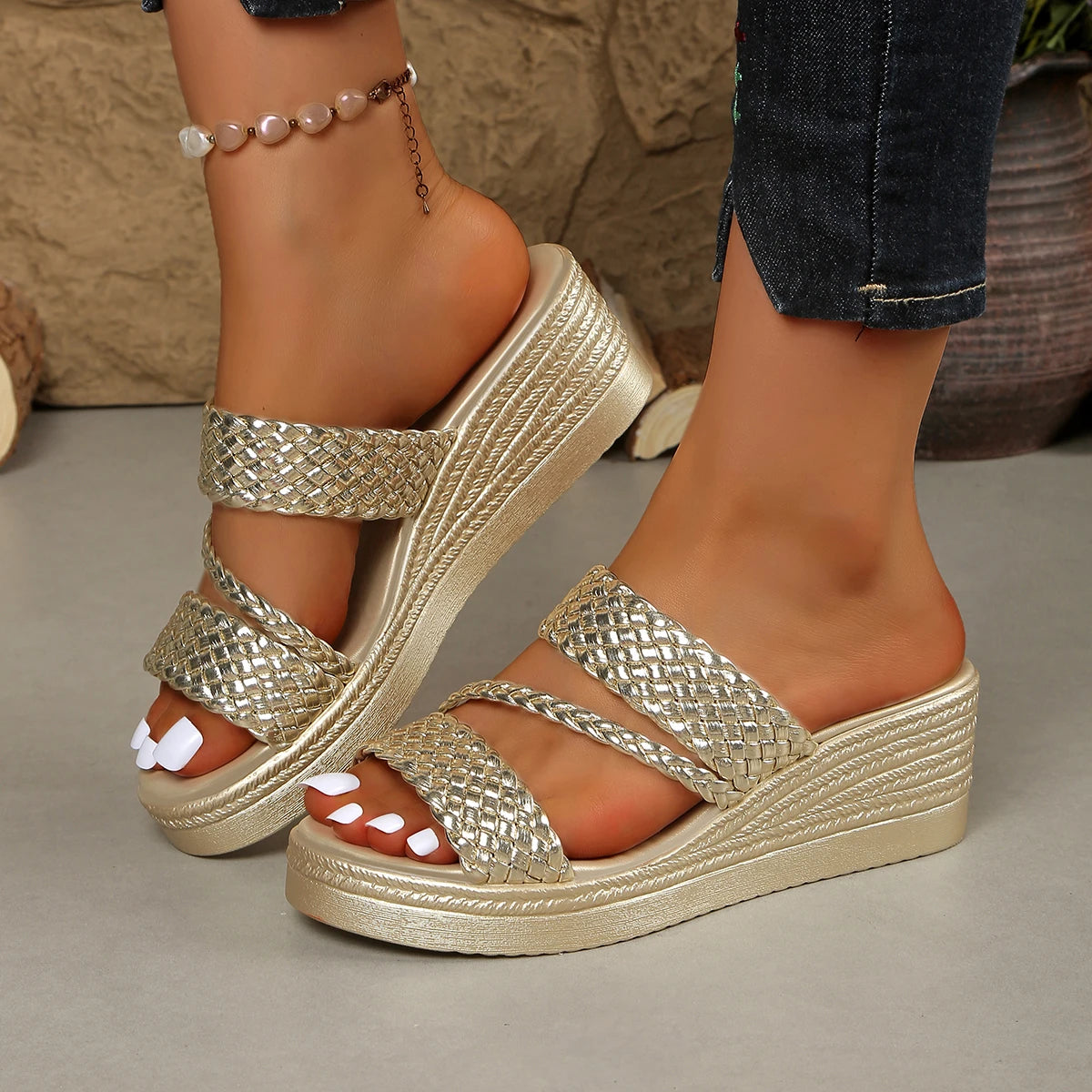 Sandalias de Plataforma Ultra Cómodas para Mujer con Suela Acolchada