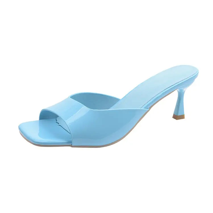 Tacones Elegantes con Punta Abierta - Estilo Sofisticado y Cómodos