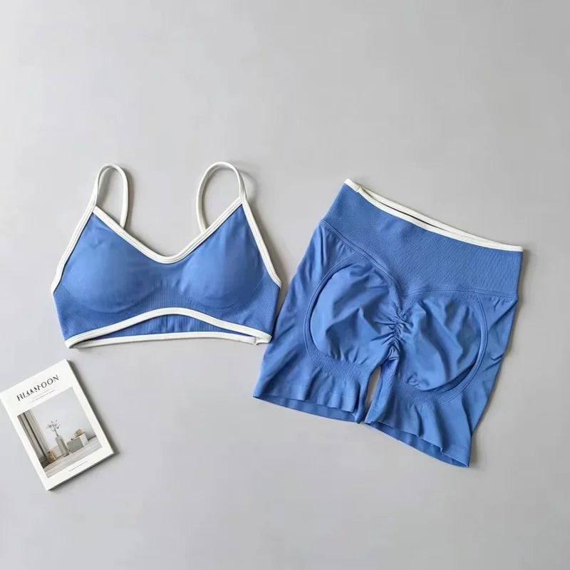 Conjunto Deportivo Premium para Mujer - Top y Short sin costuras