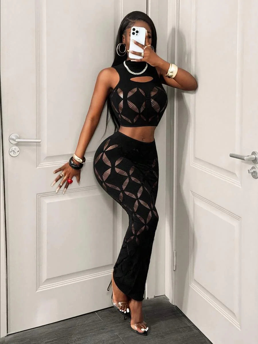 Conjunto de 2 Piezas de Mujer con Falda