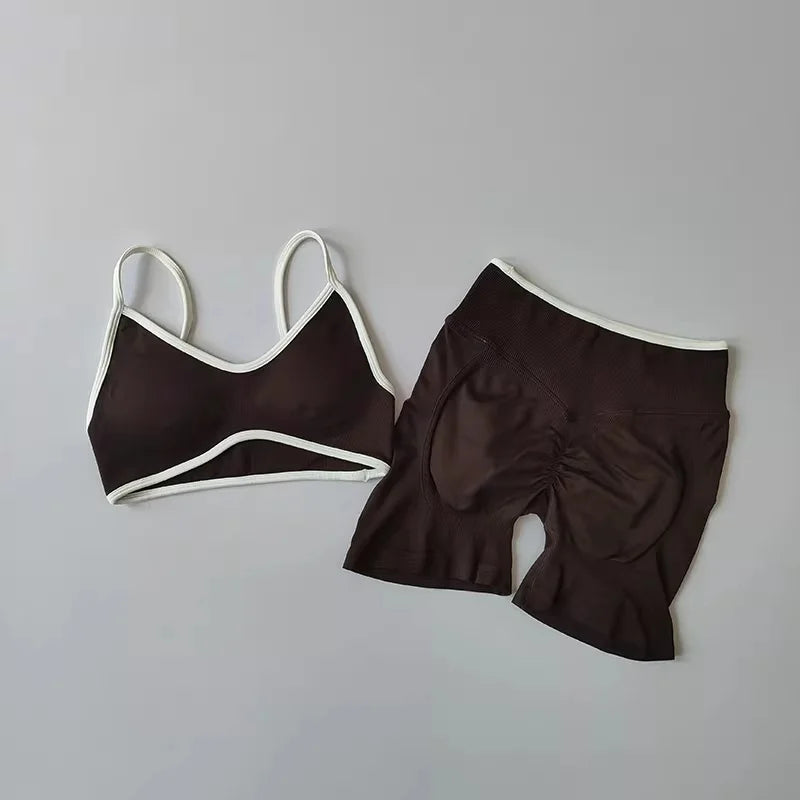 Conjunto Deportivo Premium para Mujer - Top y Short sin costuras